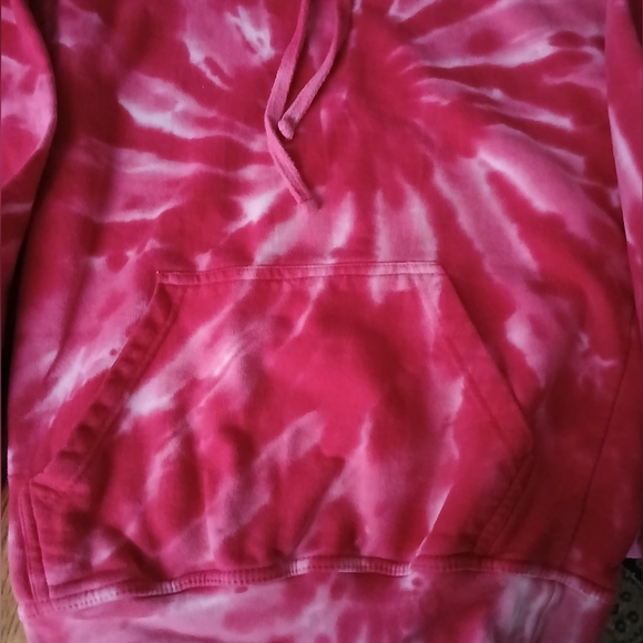 Jon Lauren Pink Tie-Dye Hoodie Youth S - Picture 2 of 3
